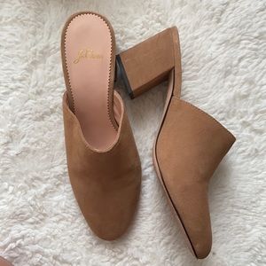 Jcrew suede Mules